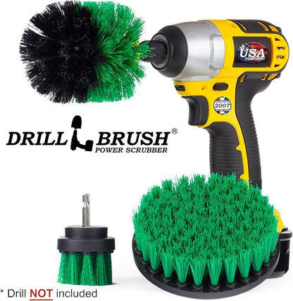 New Quick Change Shaft Bathroom Power Scrub Brush Tile and Grout Kit by Drillbrush