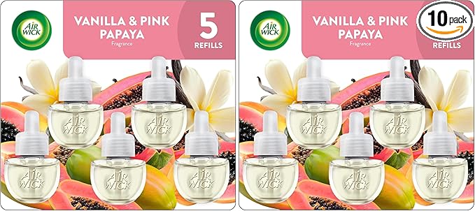 Air Wick Scented Oils 0+5 Vanilla & Pink Papaya,(Pack of 2)