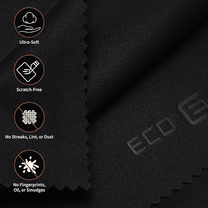 Eco-Fused Microfiber Cleaning Cloths - 40 Pack - (6 x 7 inches) for Cleaning Glasses, Spectacles, Camera Lenses, Tablets, Phones, Smartphones, Laptops, LCD Screens and Other Delicate Surfaces