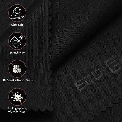 Eco-Fused Microfiber Cleaning Cloths - 40 Pack - (6 x 7 inches) for Cleaning Glasses, Spectacles, Camera Lenses, Tablets, Phones, Smartphones, Laptops, LCD Screens and Other Delicate Surfaces