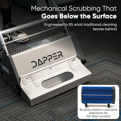 18" Counter-Rotating Brush (CRB) Commercial Carpet & Hard Floor Cleaning Machine – 450 RPM, Quiet 53 dBA, Heavy-Duty 53 lb Scrubber – Ideal for Gyms, Retail & Mid-Size Facilities