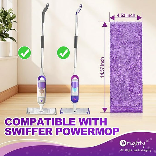Orighty Reusable Mop Pads for Swiffer PowerMop, 20 Pack Power Mop Pads Refills for 13 ''-15 '' Spray Mop, Microfiber Mop Pads Refills for Multi-Surface Floor, Machine Washable