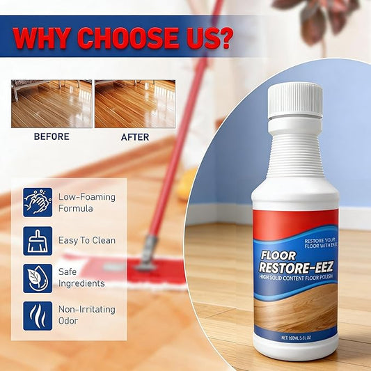 Floor Restore Cleaner, High Solid Content Floor Polish for Shine Renewal & Protective Layer, Floor Restoreeezs Helps Conceal Small Scratches, Quick-Drying Protective Finish for Tile,Shine(3 PACK)