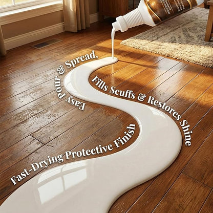 Floor Restore Cleaner, High Solid Content Floor Polish, Multi-Surface Shine Enhancer for Wood, Laminate, Vinyl & Tile Floors 500 ML/17.63 OZ (1)
