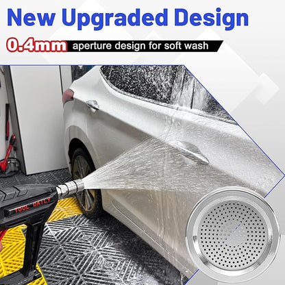 Tool Daily Pressure Washer Nozzle Tips for Soft Wash, Shower Nozzle for Pressure Washing with 1/4” Quick Connector, Stainless Steel Power Washer Shower Sprinkler for Car Washing and Gardening, 2 Pack