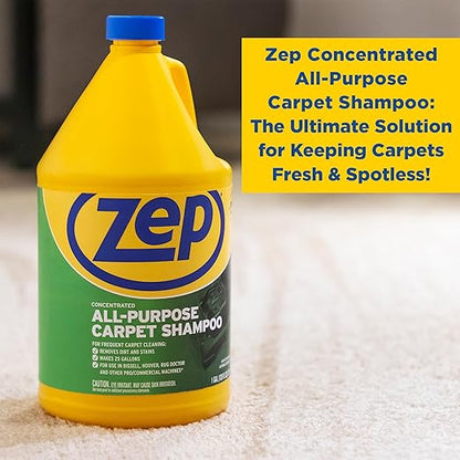 Zep High-Traffic Carpet Spot Remover 1 Gal (1 Unit) & Carpet Shampoo Concentrate 1 Gal (1 Unit) ECBD011- Complete Carpet Care Made Easy With Stain Treatment & Deep Carpet Shampoo Cleaner