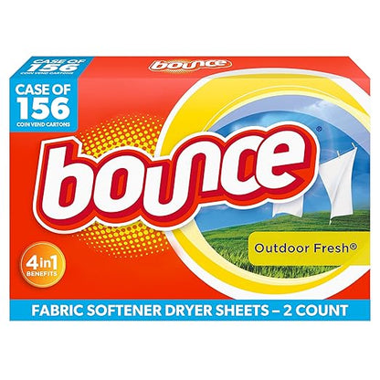 P&G Professional Bounce Outdoor Fresh Fabric Softener Dryer Sheets, 2 Count (Case of 156)