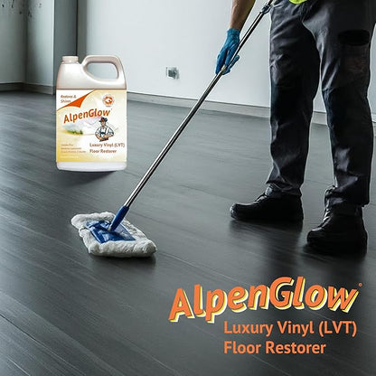 Alpenglow Luxury Vinyl Floor Restorer – High-Gloss Polish & Scratch Repair, Streak-Free Shine, Easy to Apply (Gallon)