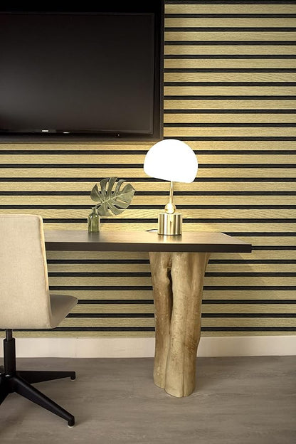 myforHD Wallpaper Peel and Stick Wood Grating Stripe Self-Adhesive Wallpaper Faux Wood Contact Paper Wood Slats Self Adhesive Wall Paper PVC Vinyl Film Removable Waterproof (Wood A, 17.3" x 393")