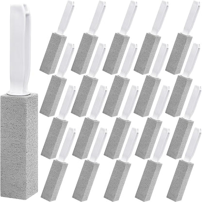 20 Pack Pumice Stone Toilet Bowl Cleaner Pumice Stone with Handle for Toilet Cleaning, Remove Limescale, Rust, Cleaning Supplies for Toilet, Pool, Bathroom, Sink