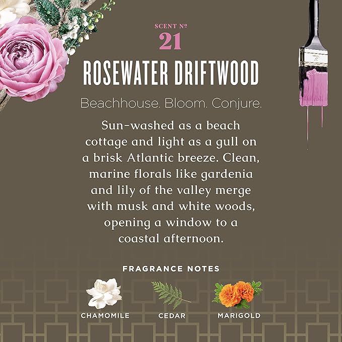 Caldrea Dish Soap, Biodegradable Dishwashing Liquid Made with Soap Bark and Aloe Vera, Rosewater Driftwood Scent, 16 oz