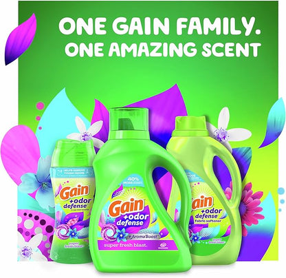 Gain + Odor Defense Dryer Sheets, Super Fresh Blast Scent Fabric Softener Sheets, 240 ct (Pack of 2)