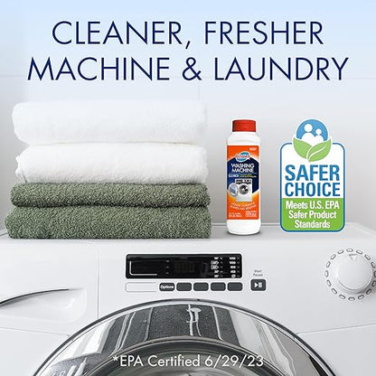 Glisten Washer Magic Washing Machine Cleaner and Deodorizer, 3 Bottles, Multicolor