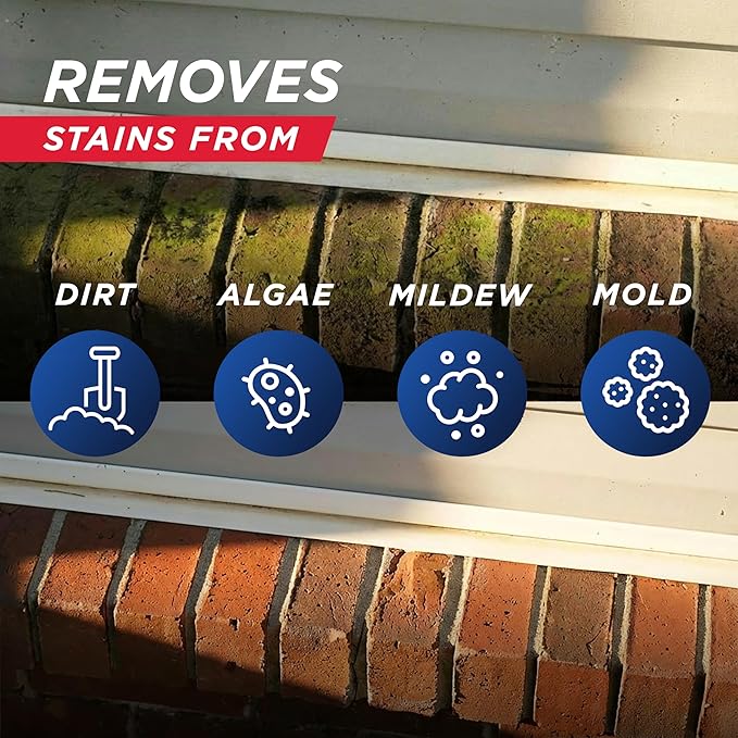 30 SECONDS Mold and Mildew Stain Remover | Ready to Use | Battery Powered Spray Wand | 1.3 Gallon