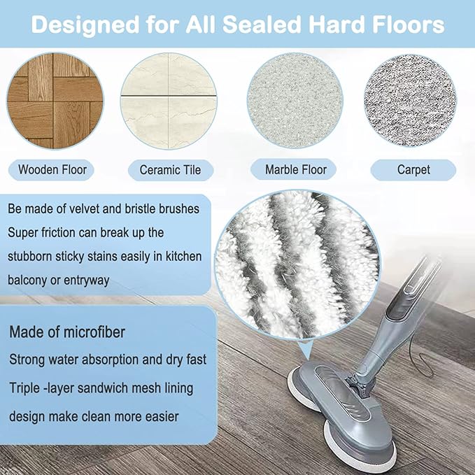 16 Pack S7001 Pads Replacement Steam Mop Pads for Shark S7001 S8201 S7201 S7000AMZ S8001 S7000 S7005 S7020 Series Steam Mop Pads,Steam & Scrub All-in-One Scrubbing Mop Pads,Compare Part #:XKITP7000