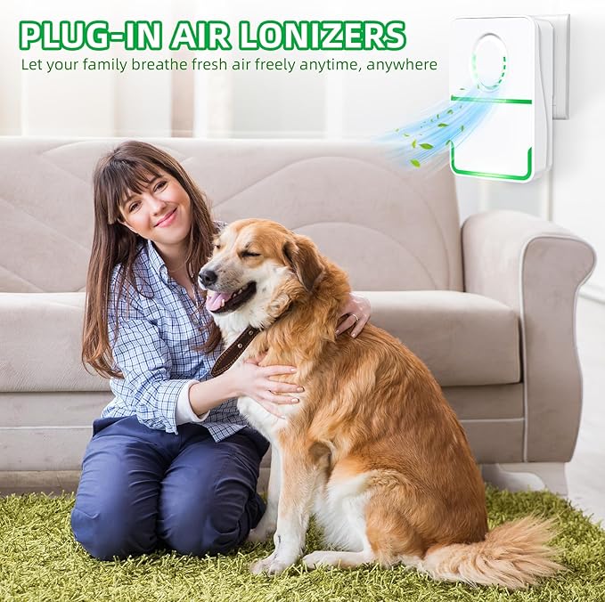 8Pack Air Ionizer Plug In Air Purifier with Negative Ion Generator,Air Ionizers for Dust Mites Plug in,Quiet Mini Air Freshener for Bedroom,Office,Basement,Air Purifiers for Odor,Pets Smell,Dust,Smoke