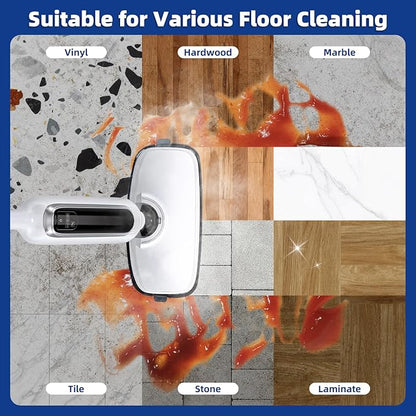 LOVECO 4 Pack Steam Mop Pads + 4 Microfiber Small Cloths Compatible with KGHKGH & Sprobil & Rvwsx Steam Mop Steam Cleaner, Washable Steam Mop Replacement Pads for Scratchfree Floor Cleaning