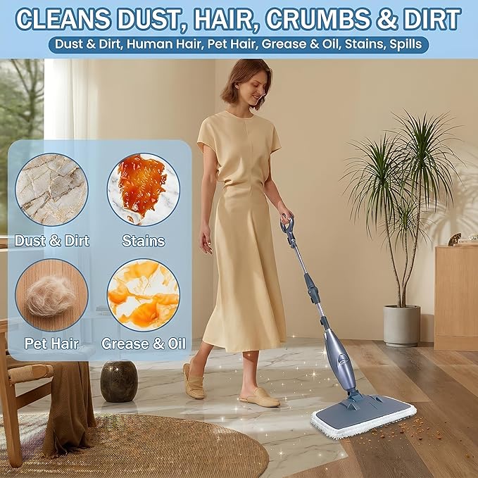 4 Pack Microfiber Steam Mop Pads Replacement for Shark S1000, S3101, S3202, S3250 & S3251 — Reusable Thick Pads for Laminate, Tile, Marble & Sealed Hardwood Floors, Easy Attach Secure Fit