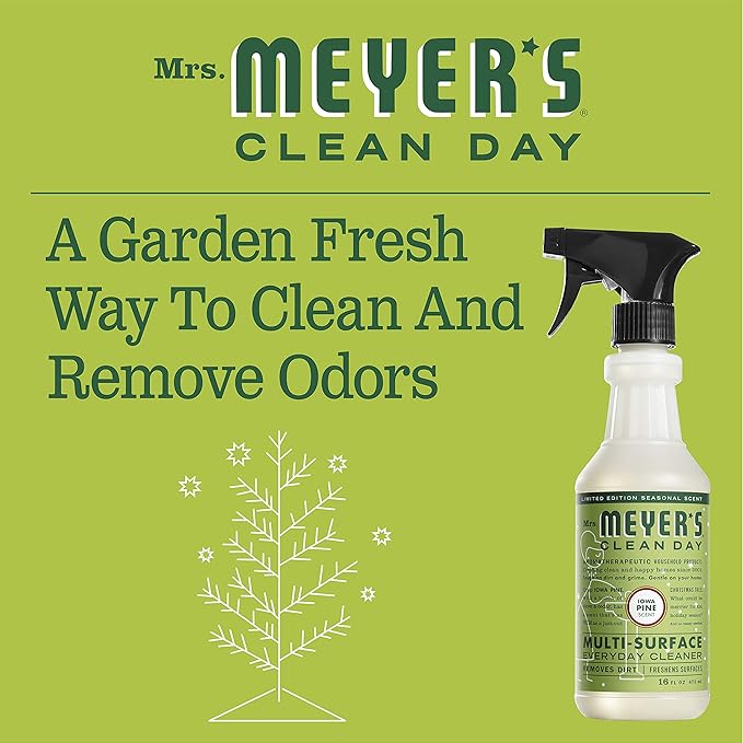 Mrs. MEYER'S CLEAN DAY Multi-Surface Cleaner Spray,Cruelty Free Formula,Iowa Pine,16 fl. Oz,(Pack of 6)