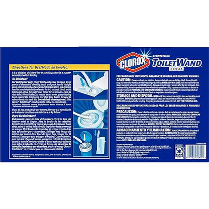 Clorox ToiletWand,Disposable Toilet Cleaning Rainforest Rush Refill (36 Count 1 Toilet)