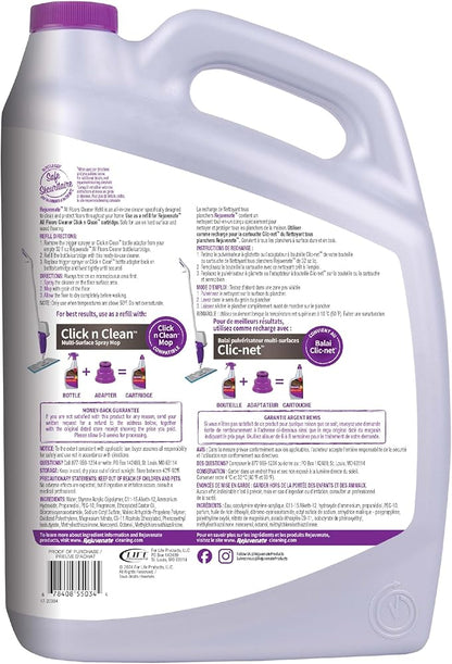Rejuvenate All Floors Cleaner Refill, Breaks Down Dirt and Grime, Cleans and Protects Floors Throughout Your Home, Including Sealed Hardwood, Tile, Vinyl, Laminate and More, 1 Gallon, 2 Pack