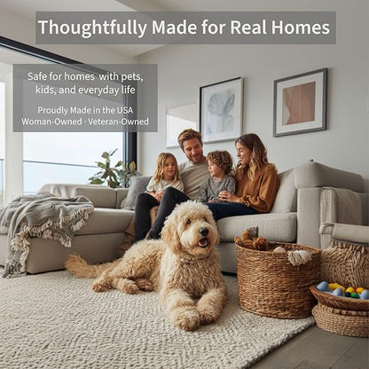 Lapew Mahogany Coconut Dream Carpet Deodorizer Powder - Pet Safe Freshener for Vacuuming | Scented Odor Eliminator for Home | 16 oz
