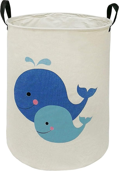 MAIZMZ Kids Hamper Baby Laundry Basket Gift Toy Box Storage Nursery Bins Waterproof Organizer Large Canvas Collapsible Chest for Home/Dorm/Kitchen/Pet/Office/Closet/Shelf/Room Decor