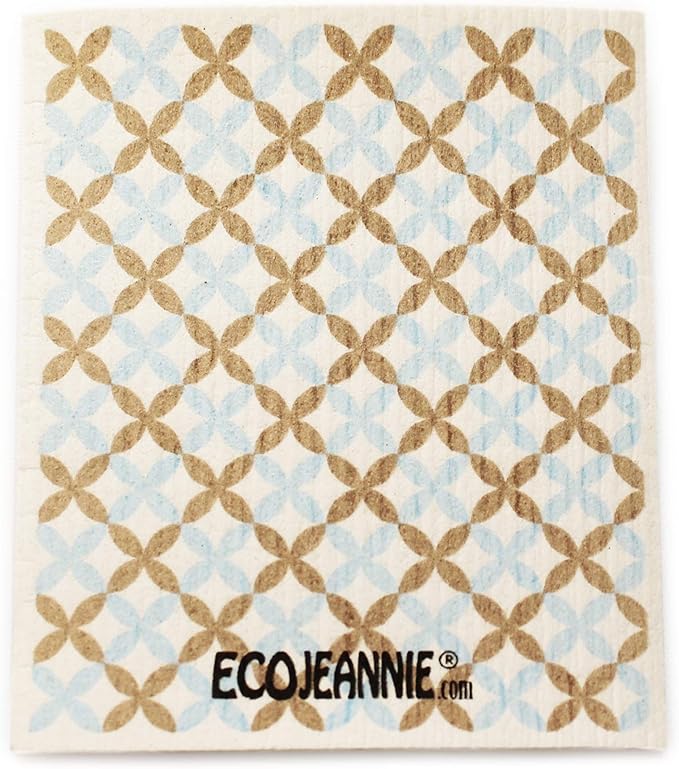 Wholesale EcoJeannie Eco-Friendly German Cleaning Cloth 100% Biodegradable Cellulose Sponge Cloths, Kitchen Cloths, GMO-Free, Reusable - Made in Germany Packaged in P.R.C. (8 Pack)