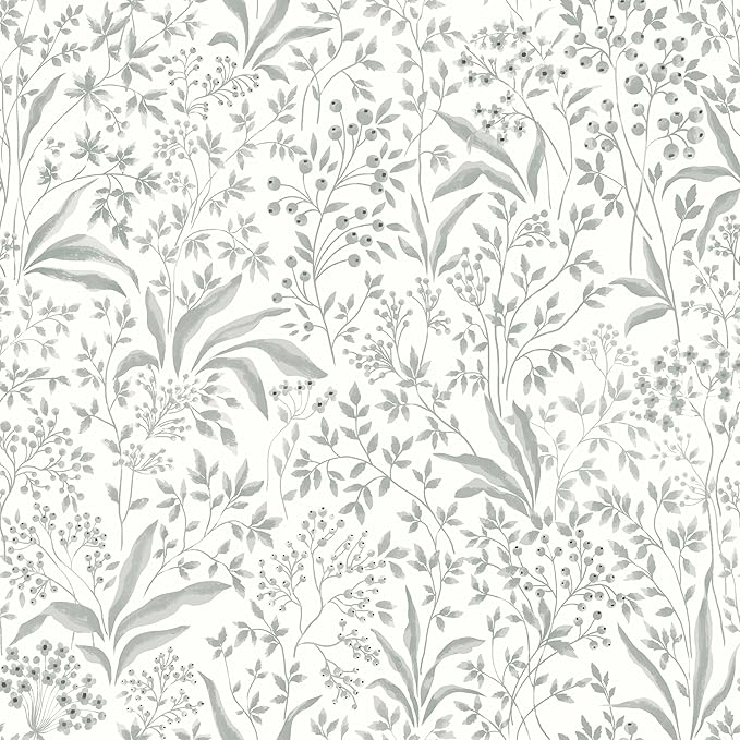 Heroad Peel and Stick Wallpaper Boho Floral Contact Paper 17.3''x393'' Leaf Wall Paper Removable Self Adehsive Wallpaper for Cabinets Drawers Bedroom Kitchen Bathroom Waterproof Decor Vinyl Roll