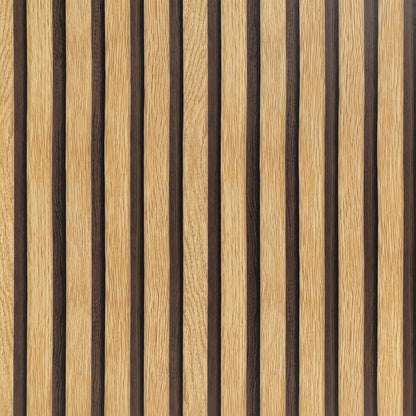 Arthome 17''x240'' Wood Slat Wallpaper Peel and Stick Self Adhesive Wood Wallpaper PVC Vinyl Decorative Removable Wallpaper Waterproof Faux Wood Grating Stripe Contact Paper for Living Room Bedroom