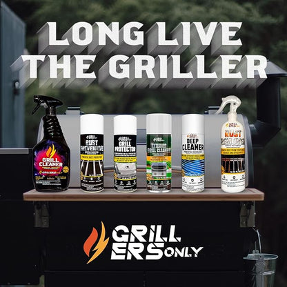 Grill Cleaner Spray & Degreaser | Heavy-Duty Grill Spray for BBQ, Griddles & Cast Iron Cleaner - Professional Outdoor Kitchen Formula - 35.2 fl oz.
