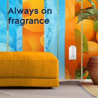 Glade PlugIns Refills Air Freshener, Scented and Essential Oils for Home and Bathroom, Coastal Sunshine Citrus, 1.34 Fl Oz, 2 Count