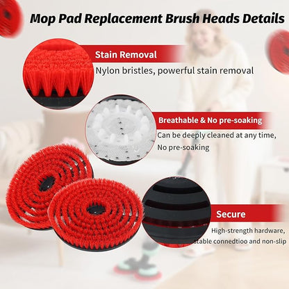 2 Pack S7001 Steam Mop Pads Replacement Brush Head, Upgraded Mop Pad Replacement Brush Heads for Shark Steam Mop Pads, Compatible with Shark S7000/S7001/S7005/S7201/S7000AMZ/S8000/S8001/S8201 Serie