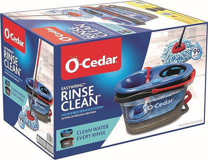 O-Cedar RinseClean Spin Mop & Bucket System | Clean with Water | Removes 99% of Bacteria
