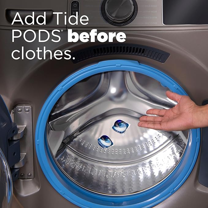 Tide PODS Laundry Detergent soap with a touch of Downy 4-in-1 Detergent, 32 Count, Stain Remover, Freshness, Softness, Fabric Protecter, HE Compaible