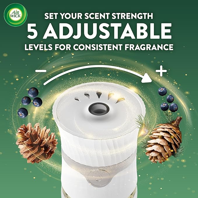 Air Wick plug in Scented Oil 2 Refills, Woodland Pine, (2x0.67oz), Essential Oils, Air Freshener
