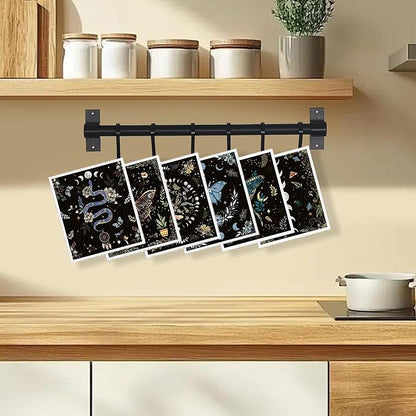 Swedish Dishcloths for Kitchen, 6 Pack Moth Moon Phases Swedish Dish Cloths for Washing Dishes, Reusable Washable Absorbent Dish Towels for Home Kitchen Cleaning Quick Drying