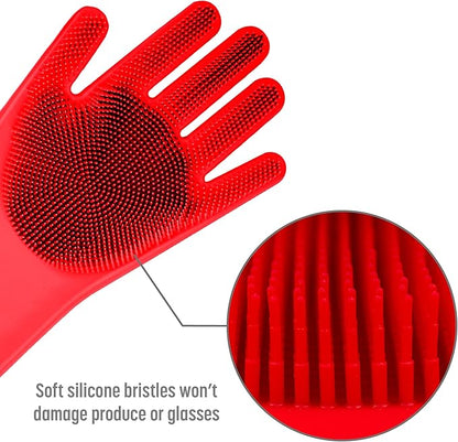 Goodful Silicone Kitchen Rubber Gloves, Oversized, Reusable, Waterproof