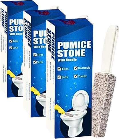 Amazon Brand | 6 Pack Ring King Pumice Stone Toilet Bowl Cleaner with Handle | Effectively Removes Stubborn Limescale from Tile, Shower Door and Bathtubs. Best Calcium, Lime, and Rust Remover.