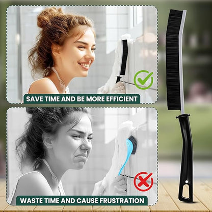 Crevice Cleaning Brush Set – 3Pcs Hard Bristle Cleaning Tools for Grout, Tile Floors, Gaps & Narrow Spaces – Small Grout Scrub Brush for Cleaning Bathroom, Shower, Window Tracks, Kitchen