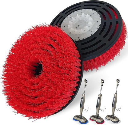 2 Pack S7001 Upgraded Mop Pad Replacement Brush Heads for Shark Steam Mop Pads | Professional Cleaning and Polishing | Compatible with Shark S8201/S7000Series | for Deep Cleaning Hard Floors (red)