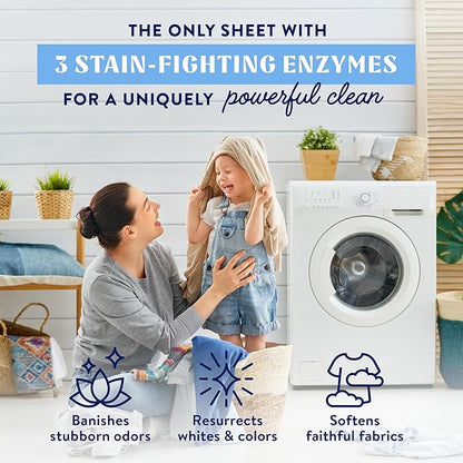Cleancult Laundry Detergent Sheets - Resealable Box - 3 Stain Fighting Enzymes - Fresh Linen - 60 Loads - Free of Harsh Chemicals - No Mess - No Plastic Waste (Pack of 2)