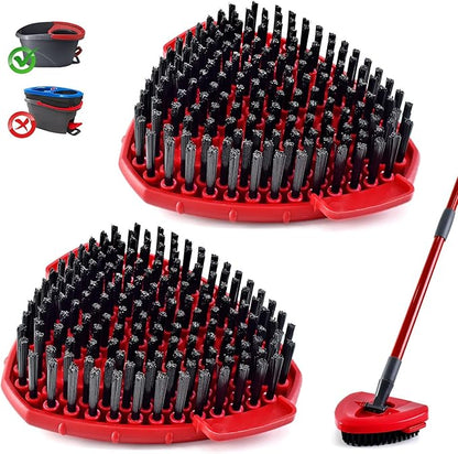 Scrubber Mop Head for Ocedar, Upgrade Scrub Brush for Ocedar, Spin Mop Scrub Brush Head for Oceda EasyWring 1-Tank, More Bristles Scrub Brush Attachment for Bathroom, Deck, Kitchen Floor Cleaning