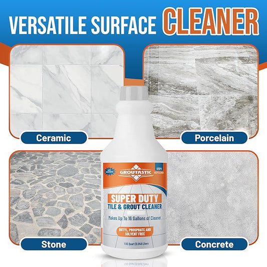 Super Duty Degreaser Heavy Duty Tile & Grout Cleaner for Kitchens, Bathrooms & Floors Removes Grease & Deep Stains Concentrated