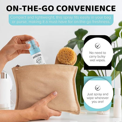 Toilet Paper Spray - 2 Pack (2 X 2.7 fl oz.) - Upgrade Toilet Paper into a Gentle, Cleansing Wipe | A Better Toilet Paper Experience | Soothing Formula | Travel Friendly
