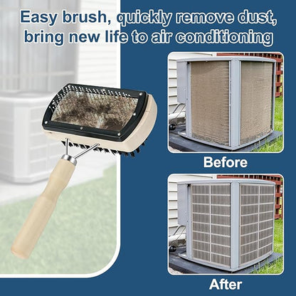 Sikawai Air Conditioner Coil Cleaning Brush - Double Sided HVAC Brush AC Coil Cleaner Brush for Evaporator & Condenser Fins, Heavy Duty Flexible Design for AC Units, Refrigerators & Heat Pumps