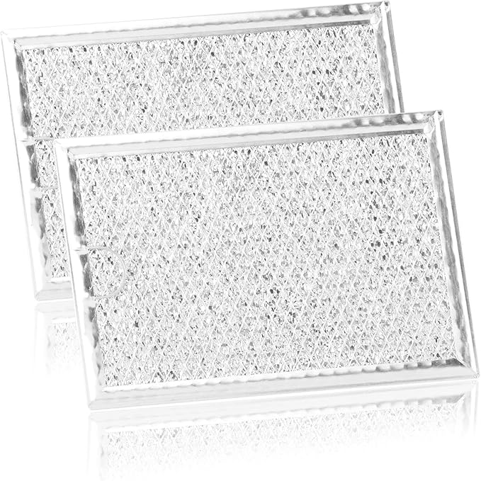 EMVANV 2pcs Grease Filter for LG Microwave LMV1683ST, LMV2031ST, LMV2031BD, LMHM2237ST, LMH2235ST, LMV1831ST, LMV1762ST, LMHM2017ST, LMH2016ST, Oven Filter Replacement (Silver)