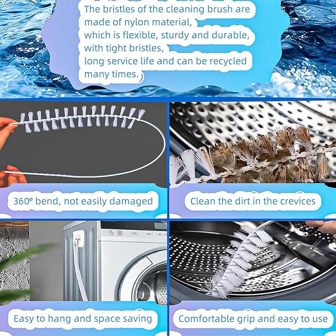 4Pcs Washing Machine Cleaning Brush, Washing Machine Brush Washing Machine Cleaner Front Load Washer Cleaner Brush Load Washer Cleaner Drum Washing Machine Cleaning Tools