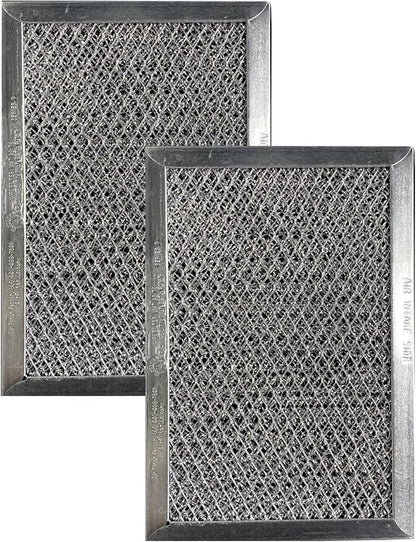 Air Filter Factory Charcoal Filter 230W1A011B Replacement For LG Kenmore GE LMV1630WW, LMV1630BB, MVH1615WW, MV1610ST 4-7/8" X 7-3/4" X 3/8" Charcoal Carbon Microwave Oven Filter 2-Pack