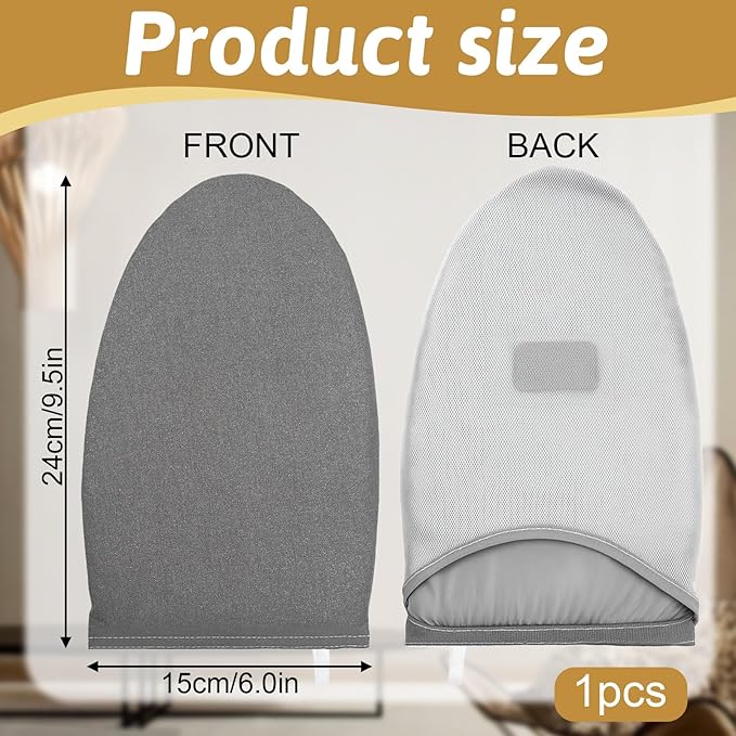 Garment Steamer Ironing Gloves, Portable Clothing Steam Engine Gloves Anti Steam & Heat Resistant Garment Steamer Mitt Travel Handheld Ironing Board Accessories with Finger Loop for Steaming Clothes